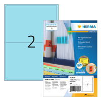Herma 4568 permanent hechtende etiketten A4 199,6 x 143,5 mm blauw (200 etiketten) 4568 230788
