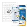 Herma 4571 verwijderbare weerbestendige folie etiketten A4 ø 30 mm wit (960 etiketten)