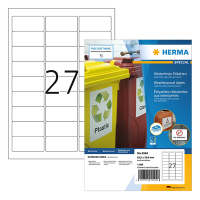 Herma 4594 weerbestendige inkjet etiketten A4 63,5 x 29,6 mm wit (1080 etiketten) 4594 230745