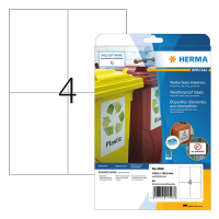 Herma 4598 weerbestendige inkjet etiketten A4 105 x 148 mm wit (40 etiketten) 4598 230761