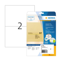 Herma 4683 transparante etiketten A4 mat 210 x 148 mm (50 etiketten) 4683 230906