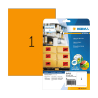 Herma 5149 universele etiketten A4 210 x 297 mm neon oranje (20 etiketten) 5149 230868