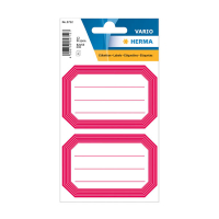 Herma 5712 boeketiketten 82 x 55 mm wit/rood (12 etiketten) 5712 230935