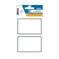 Herma 5715 boeketiketten 82 x 55 mm wit/grijs (12 etiketten) 5715 230932