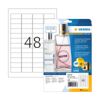 Herma 8016 transparante etiketten A4 glashelder 45,7 x 21,2 mm (1200 etiketten) 8016 230859
