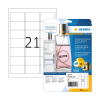 Herma 8017 transparante etiketten A4 glashelder 63,5 x 38,1 mm (525 etiketten) 230860 - 1