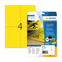 Herma 8032 weerbestendige folie etiketten A4 105 x 148 mm geel (100 etiketten) 8032 230899