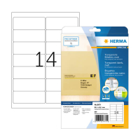 Herma 8671 transparante etiketten A4 mat 99,1 x 38,1 mm (350 etiketten) 8671 230914