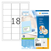 Herma Premium 4265 permanent hechtende adresetiketten A4 63,5 x 46,6 mm wit (1.800 etiketten) 4265 238465