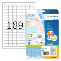Herma Premium 4333 permanent hechtende etiketten A4 25,4 x 10 mm wit (4.725 etiketten) 4333 230588