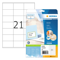 Herma Premium 4361 permanent hechtende etiketten A4 70 x 42 mm wit (525 etiketten) 4361 230597