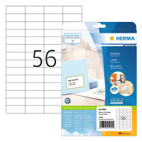 Herma Premium 5052 permanent hechtende etiketten A4 52,5 x 21,2 mm wit (1.400 etiketten) 5052 230594