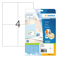 Herma Premium 8630 permanent hechtende etiketten A4 105 x 148 mm wit (40 etiketten) 8630 230539