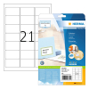 Herma Premium 8632 permanent hechtende etiketten A4 63,5 x 38,1 mm wit (210 etiketten) 230439 - 1
