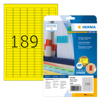 Herma Special 4243 verwijderbare etiketten A4 25,4 x 10 mm geel (3.780 etiketten) 4243 230455