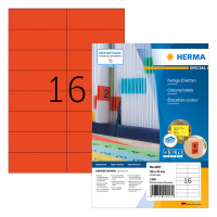 Herma Special 4257 permanent hechtende etiketten A4 105 x 37 mm rood (1.600 etiketten) 4257 230460