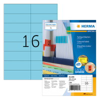 Herma Special 4258 permanent hechtende etiketten A4 105 x 37 mm blauw (1.600 etiketten) 4258 230461