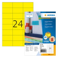 Herma Special 4406 permanent hechtende etiketten A4 70 x 37 mm geel (2.400 etiketten) 4406 230486