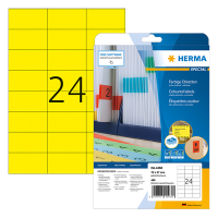 Herma Special 4466 verwijderbare etiketten A4 70 x 37 mm geel (480 etiketten) 4466 230501