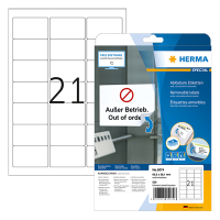 Herma Special 5074 verwijderbare adresetiketten A4 63,5 x 38,1 mm wit (525 etiketten) 5074 230524