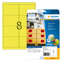 Herma Special 5144 permanent hechtende neonetiketten A4 99,1 x 67,7 mm neon-geel  (160 etiketten) 5144 230528