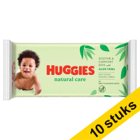 Huggies Aanbieding: 10x Huggies billendoekjes Natural Care - Aloe vera (56 stuks)  SHU00039