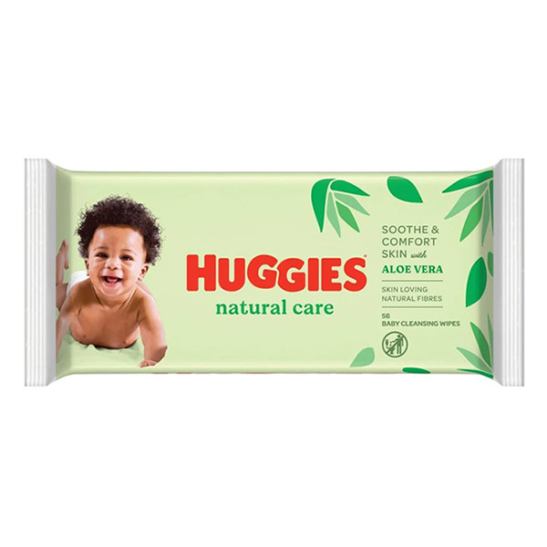 Huggies billendoekjes Natural Care - Aloe vera (56 stuks)  SHU00038 - 1