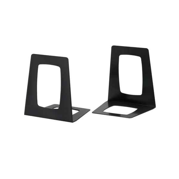Jalema Re-Solution kunststof boekensteunen zwart 17,8 x 15,6 x 13,8 cm (2 stuks) 2648955990 234656 - 1