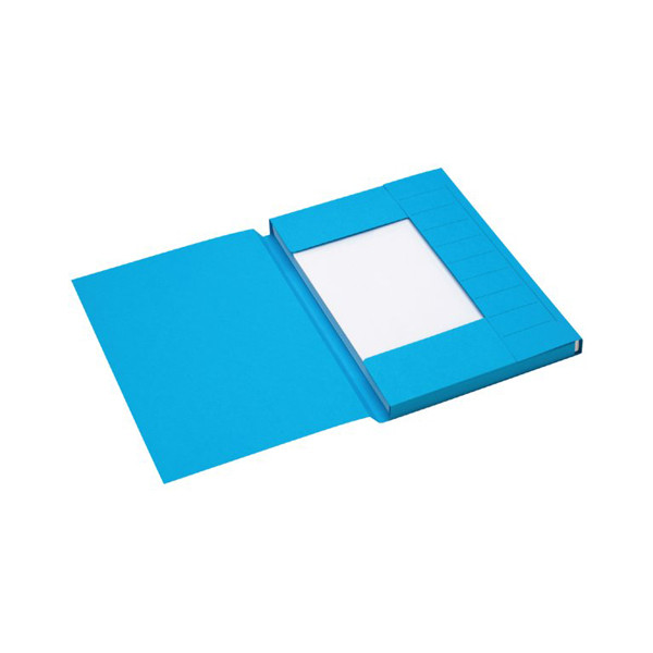 Jalema Secolor kartonnen 3-klepsmap blauw A4 (25 stuks) 3182102 234698 - 1