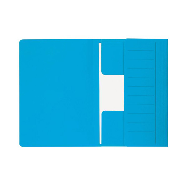 Jalema Secolor kartonnen 3-klepsmap blauw folio XL (10 stuks) 3183802 234710 - 1