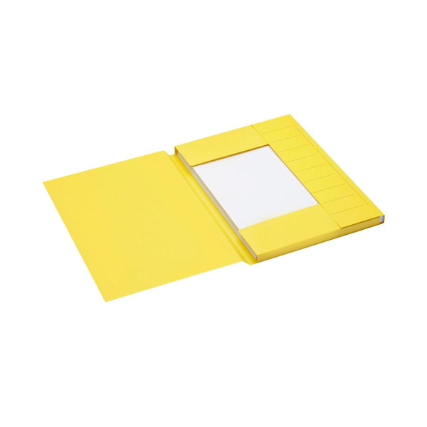 Jalema Secolor kartonnen 3-klepsmap geel A4 (25 stuks) 3182106 234700 - 1