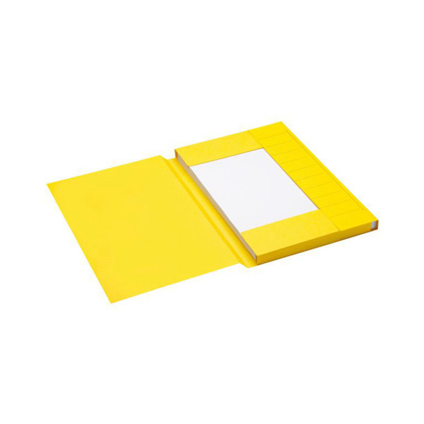 Jalema Secolor kartonnen 3-klepsmap geel folio (25 stuks) 3182506 234706 - 1