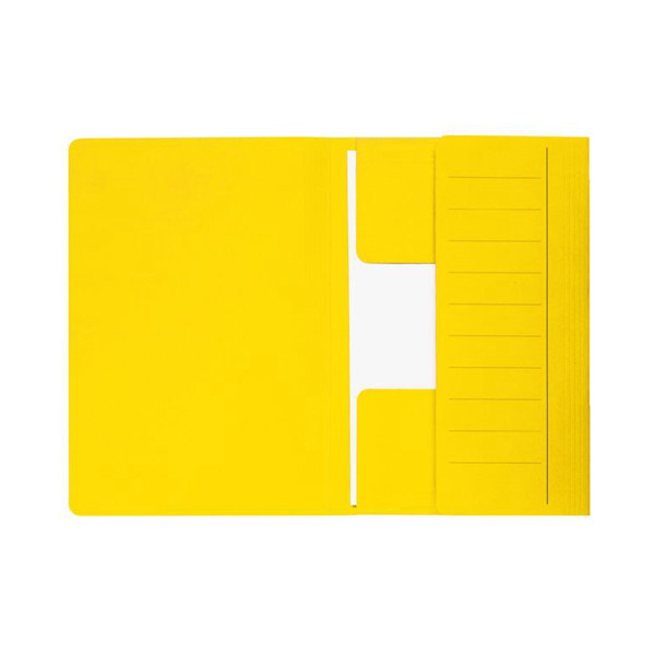 Jalema Secolor kartonnen 3-klepsmap geel folio XL (10 stuks) 3183806 234712 - 1