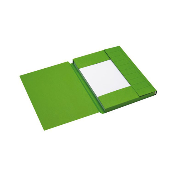 Jalema Secolor kartonnen 3-klepsmap groen A4 (25 stuks) 3182108 234702 - 1