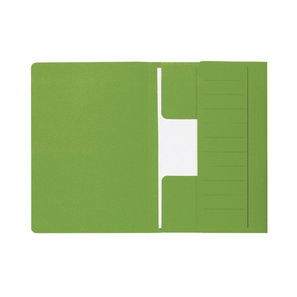 Jalema Secolor kartonnen 3-klepsmap groen folio XL (10 stuks) 3183808 234714 - 1