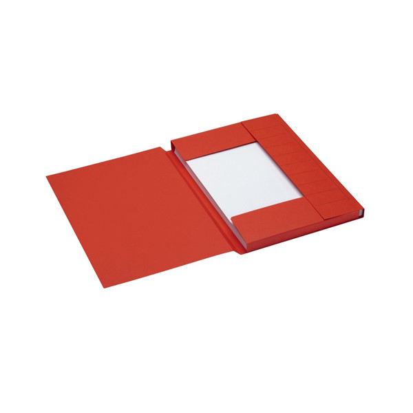 Jalema Secolor kartonnen 3-klepsmap rood A4 (25 stuks) 3182115 234703 - 1