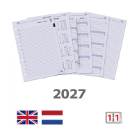 Kalpa A5 dagagenda met uurindeling 2027 navulling (1 dag per pagina) 2-talig 263558