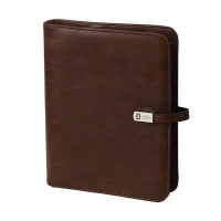 Kalpa A5 organizer met weekagenda met uurindeling hazelnootbruin (1 week per 2 pagina's) 2-talig 406191