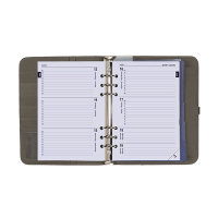 Kalpa A5 organizer met weekagenda met uurindeling nerf grijs (1 week per 2 pagina's) 2-talig 406160