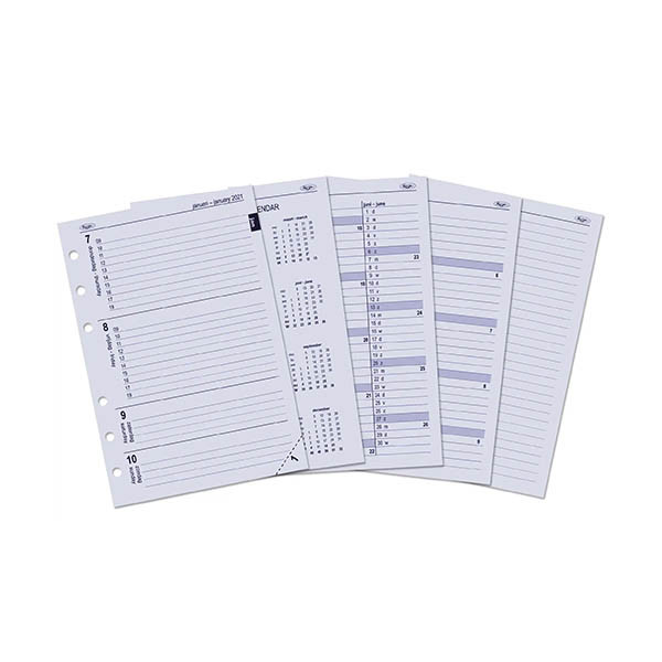 Kalpa A5 weekagenda met uurindeling 2027 navulling (1 week per 2 pagina) 2-talig 263559 - 1