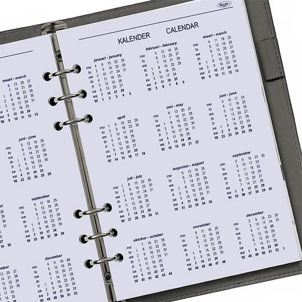 Kalpa A5 weekagenda met uurindeling 2027 navulling (1 week per 2 pagina) 2-talig 263559 - 3