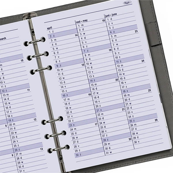 Kalpa A5 weekagenda met uurindeling 2027 navulling (1 week per 2 pagina) 2-talig 263559 - 4