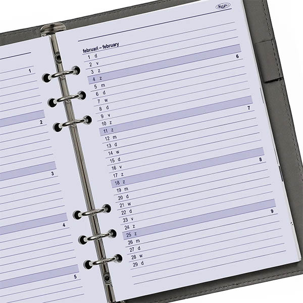Kalpa A5 weekagenda met uurindeling 2027 navulling (1 week per 2 pagina) 2-talig 263559 - 5