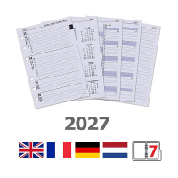 Kalpa A5 weekagenda met uurindeling 2027 navulling (1 week per 2 pagina) 4-talig 262596