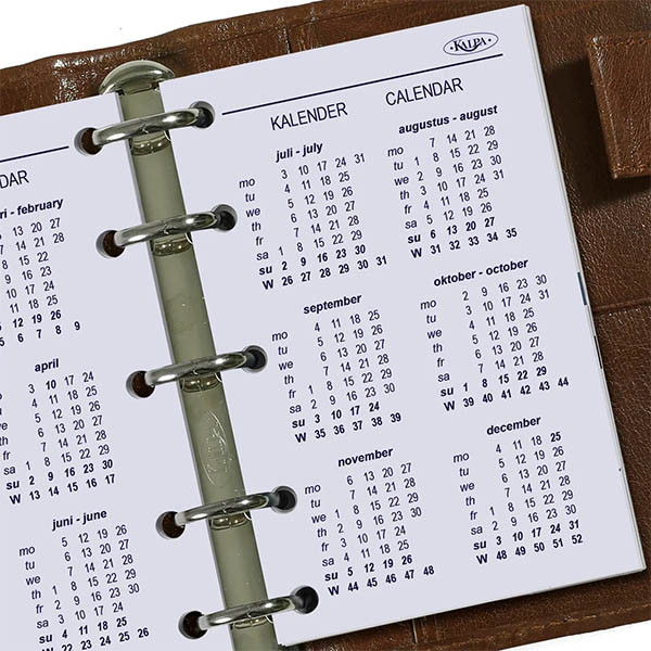 Kalpa Mini weekagenda met uurindeling 2027 navulling (1 week per 2 pagina) 2-talig 263569 - 3