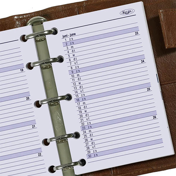 Kalpa Mini weekagenda met uurindeling 2027 navulling (1 week per 2 pagina) 2-talig 263569 - 5