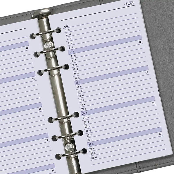 Kalpa Personal dagagenda met uurindeling 2026 navulling (1 dag per pagina) 2-talig 262561 - 5
