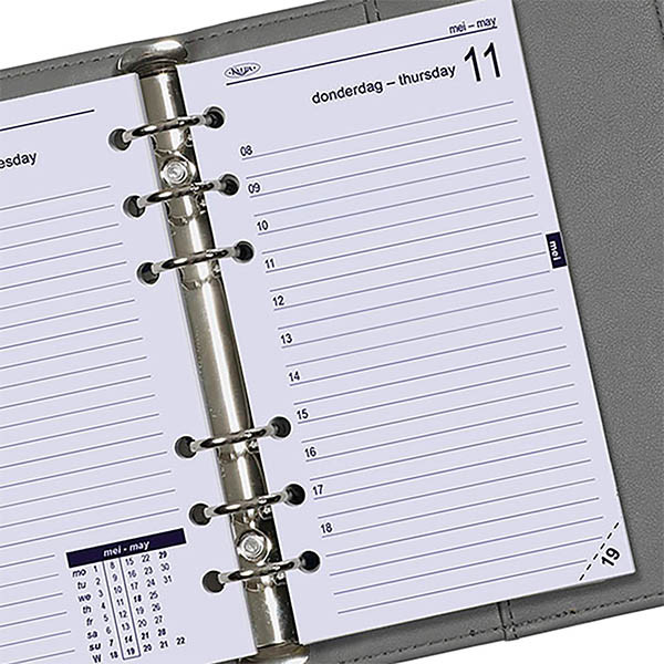 Kalpa Personal dagagenda met uurindeling 2027 navulling (1 dag per pagina) 2-talig 263561 - 2