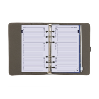 Kalpa Personal organizer met weekagenda met uurindeling nerf grijs (1 week per 2 pagina's) 2-talig 406164