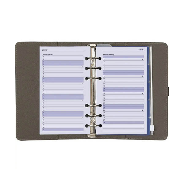 Kalpa Personal organizer met weekagenda nerf grijs (1 week per 2 pagina's) 4-talig 406164 - 5